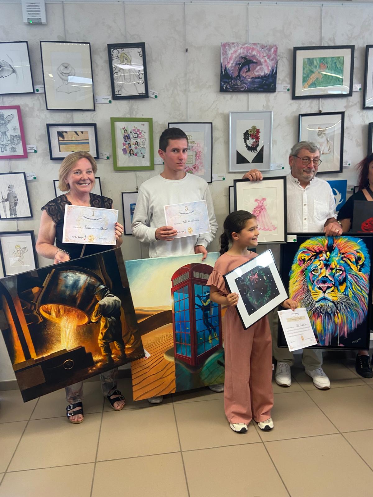 1er prix du public pour mes 2 tableaux de la série "Chantiers en scène".