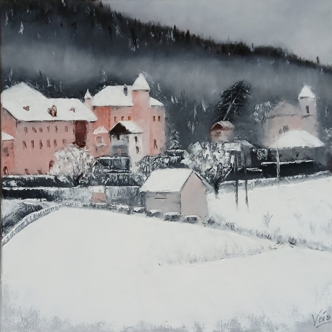 Château de Giez sous la neige